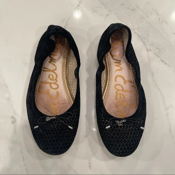 🎉HOST PICK🎉 Sam Edelman black suede Felicia ballet flats - Picture 5 of 14